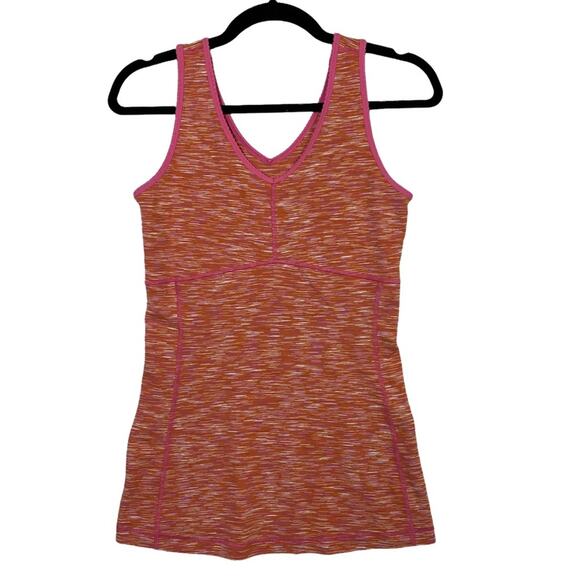 Lucy Lucypower Pink Orange Space Dye V-neck Active Tank Size Small - Picture 1 of 4